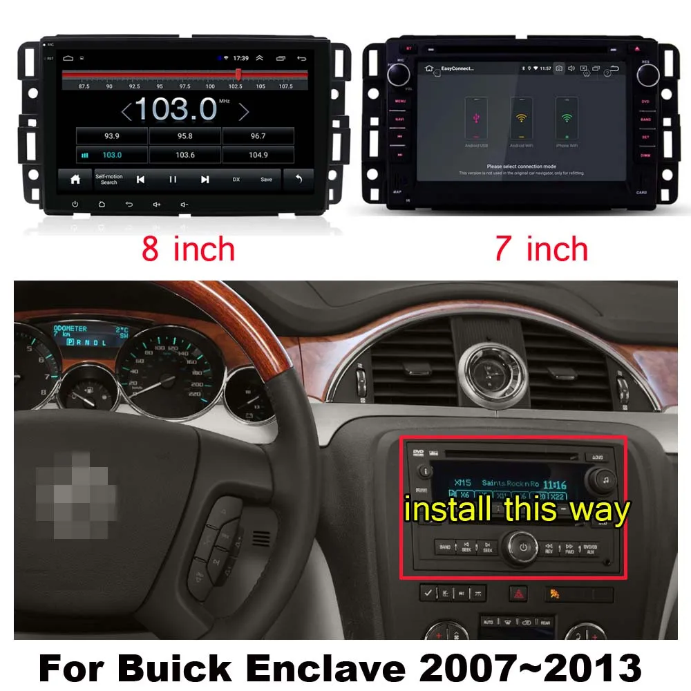 

For Buick Enclave/For GMC Yukon/For Chevrolet Tahoe 2008~2013 Car Android Radio Stereo DVD DSP Player GPS Navigation Multimedia