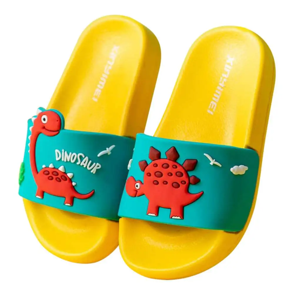 Pantoufles mignonnes de dinosaure pour enfants, imperméables, respirantes, non ald, garçons et filles, chaussures de canard pour la maison, nouveau,