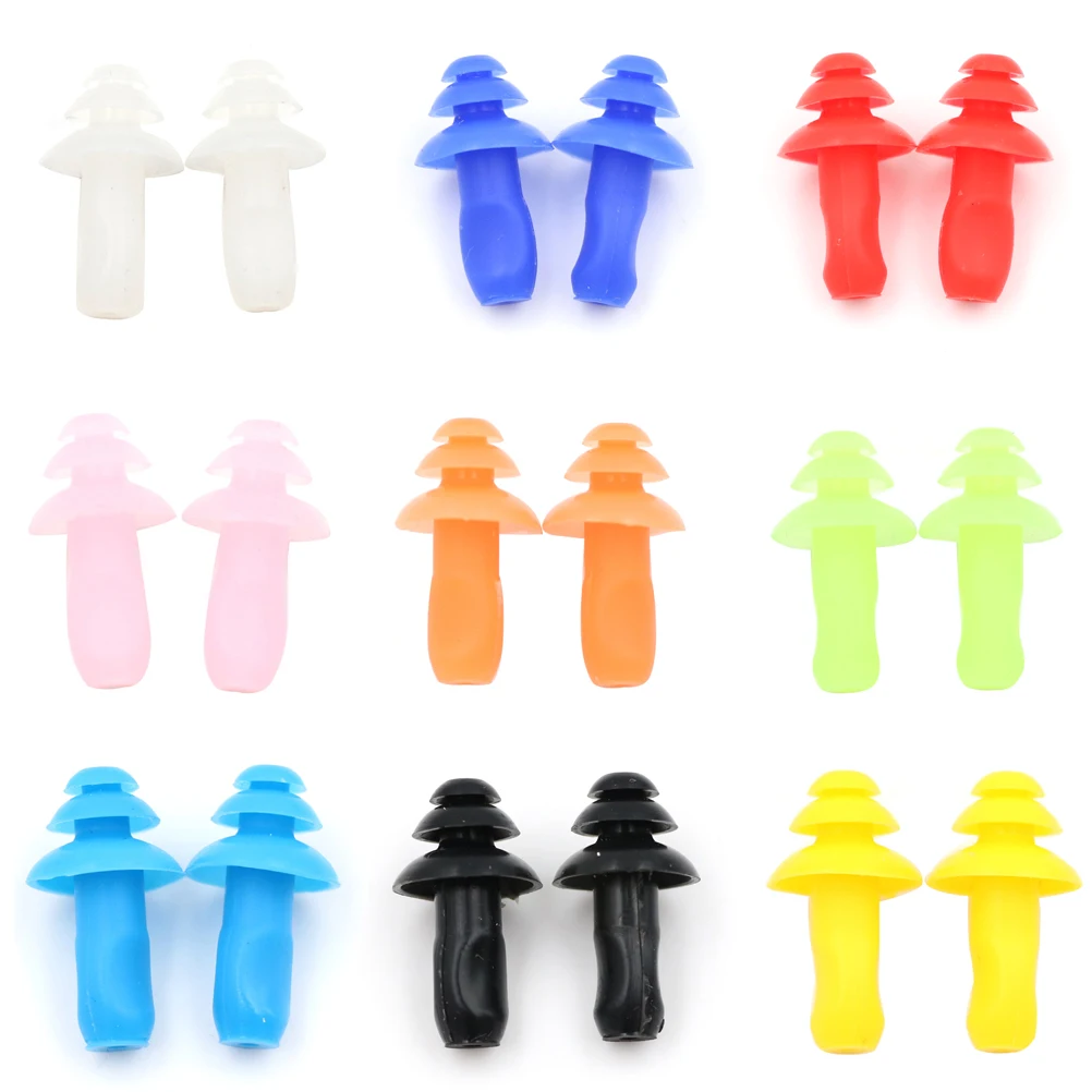 20PCS Anti-Noise Ear Plug Sound Insulation Ear Protection Earplugs Sleeping Plugs Waterproof Silicone Swim Earplugs Soft