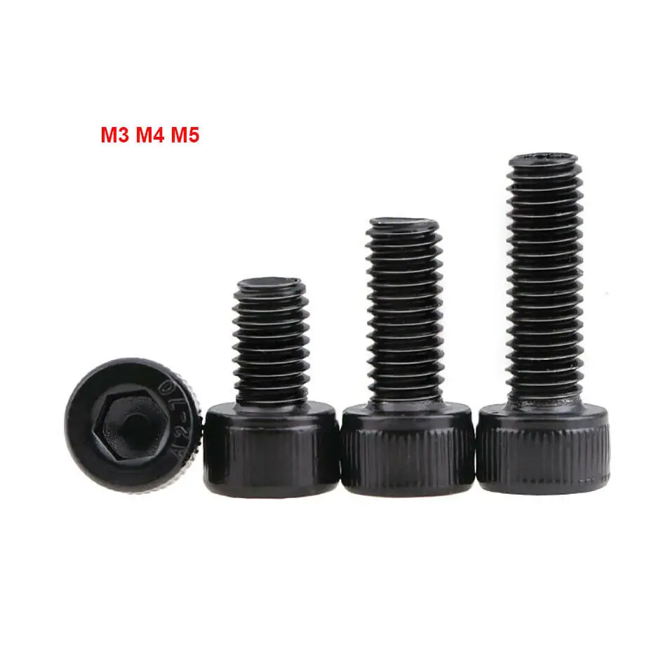 Tornillos hexagonales de cabeza hexagonal DIN912, tornillos Allen de acero inoxidable 304, longitud de 5mm-40mm, M3, M4, M5
