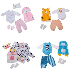 Doll Clothes Fit For 50cm Baby Doll Bebe Reborn Girl Boy Toddler Doll Dress Clothing Set Animal Series Clothes