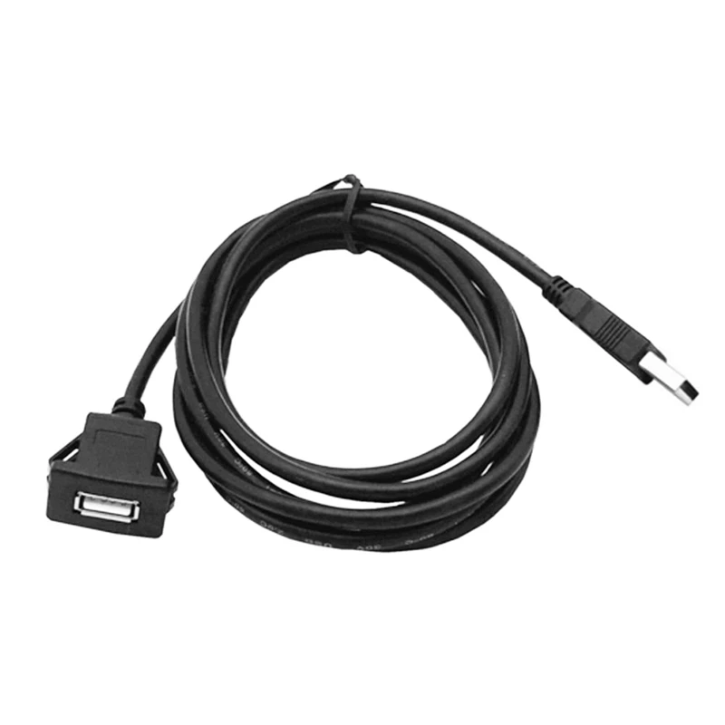 Cable de Panel de extensión de enchufe macho a hembra para tablero de automóvil, montaje empotrado USB, 1M