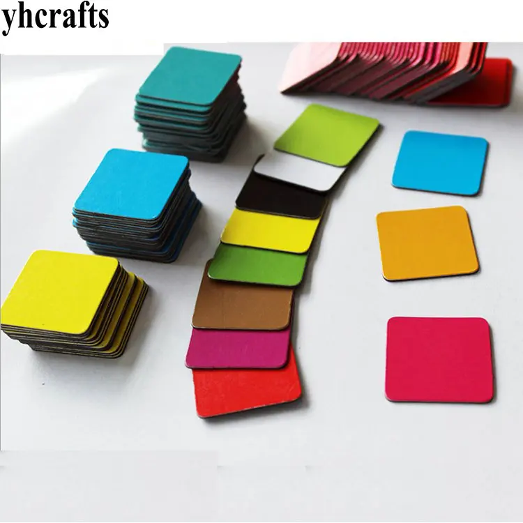 10PCS Square blackboard magnet stickers Star Heart Flag Square Flower Fridge magnet Kindergarten training aid DIY puzzle games