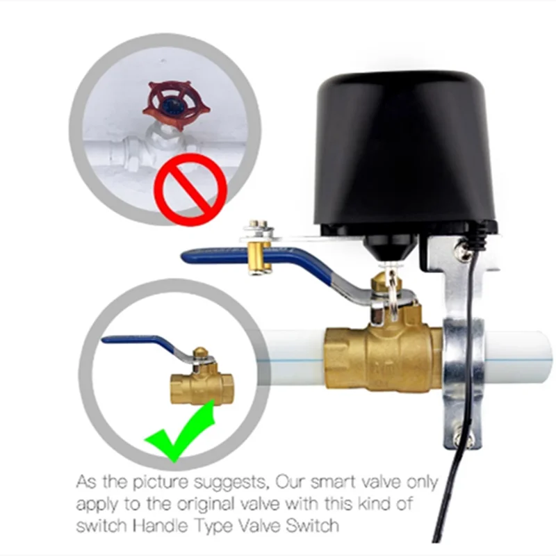 Tuya WiFi Water Valve Smart Gas Valve  Smart Life App Control Vioce Control By Alexa Echo Google Assistant