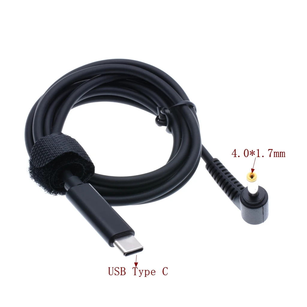 USB Type C PD Laptop Charging Cable for Lenovo 4.0*1.7mm DC Plug Connector Power Adapter Converter Laptop Charger Cable Cord