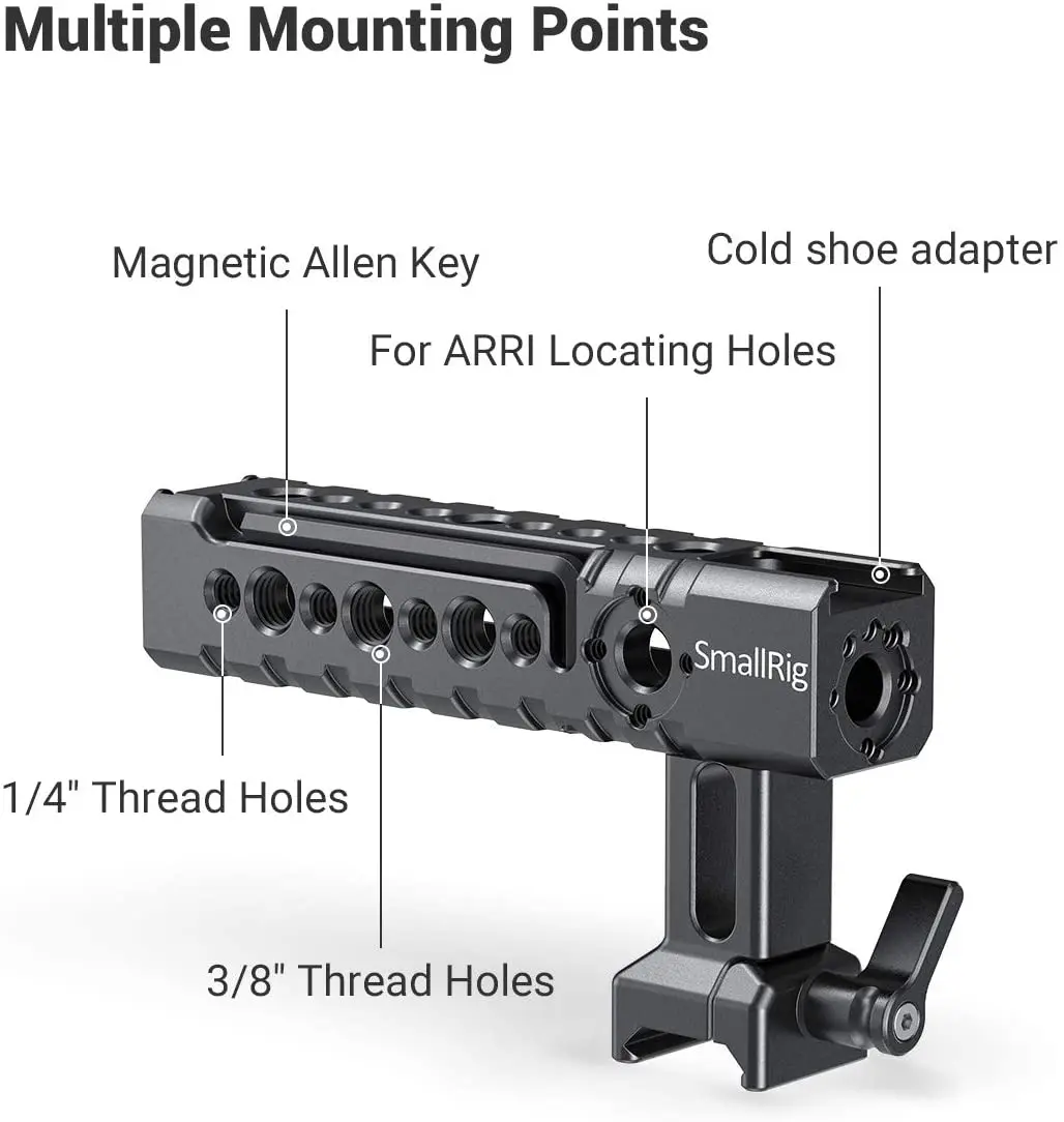 SmallRig DSLR Camera Top handle grip Camcorder Stabilizing NATO Handle Quick Release for A6500 for BMPCC 4K 6K Cage 1955