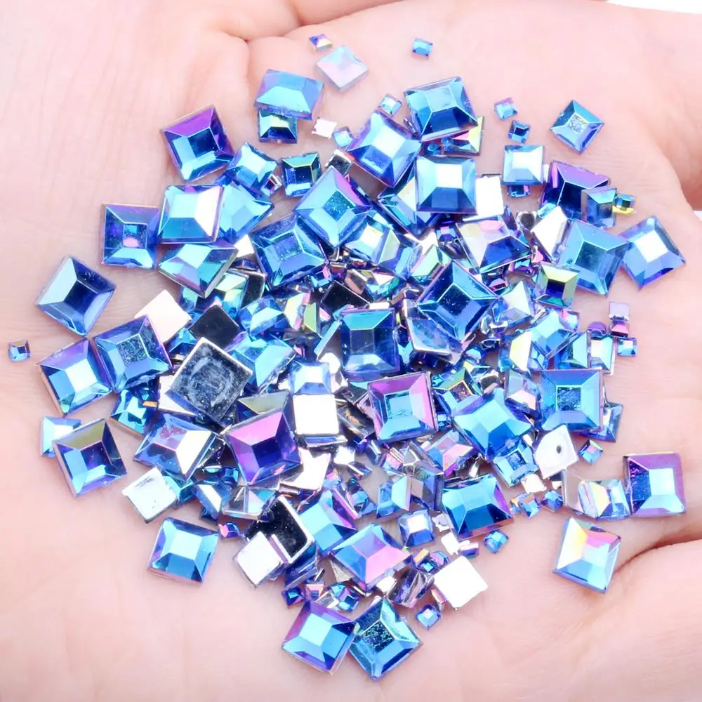 Acrylic Rhinestones FlatBack Square 2mm 1g About 300pcs For Crafts Scrapbooking DIY Clothes Nail Art Decoration