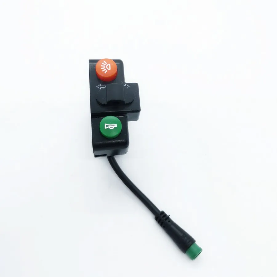 سكوتر كهربائي اليد التحكم التبديل رئيس ضوء بدوره ضوء القرن ل E-الدراجة ثلاثية العجلات سيارة زر التحكم 5 الأساسية المياه واقية