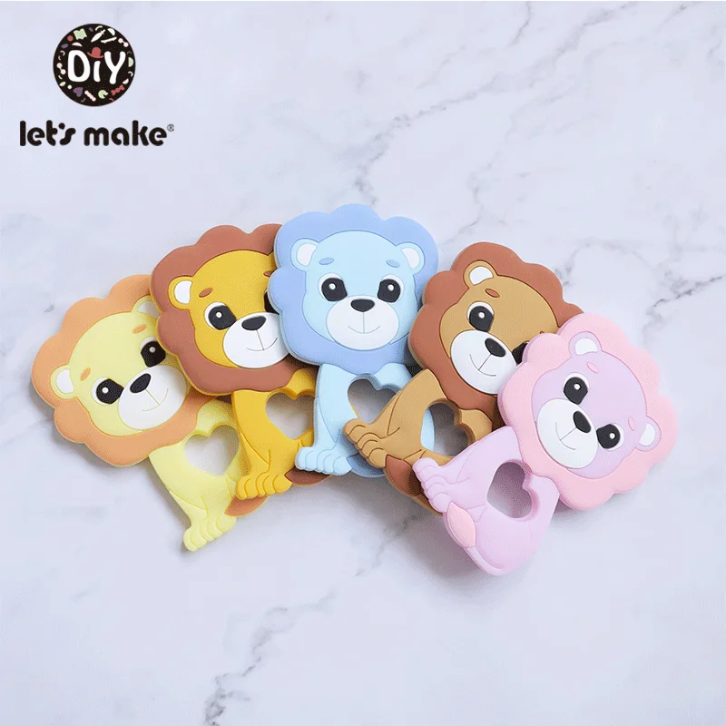 Silicone Teether Rodent Cartoon Animals 1pc Food Grade Silicone Pandents DIY Teething Toys For Teeth Tiny Rod Baby Teethers Gift