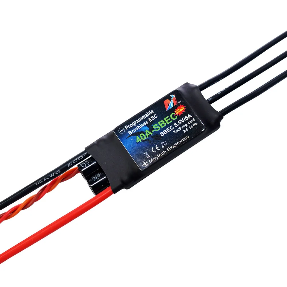 

Maytech 40A ESC with 5.5V 5A BEC for High KV Motor RC Airplane Electric Speed Controller