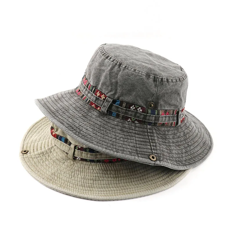 Sombrero de pescador de algodón para hombre, gorra de pescador con protección UV, multiusos, escalada al aire libre, pesca, turismo, Verano