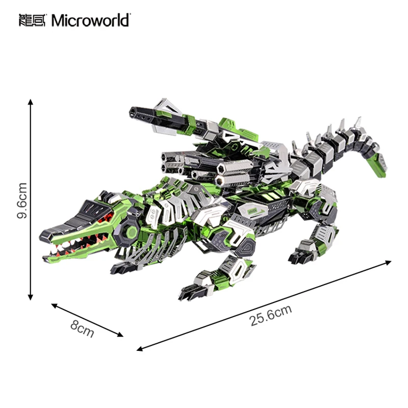 2020 Microworld Maesh Gavial model kits DIY laser cutting Jigsaw puzzle Animal model 3D metal Puzzle Toys for adult Gift