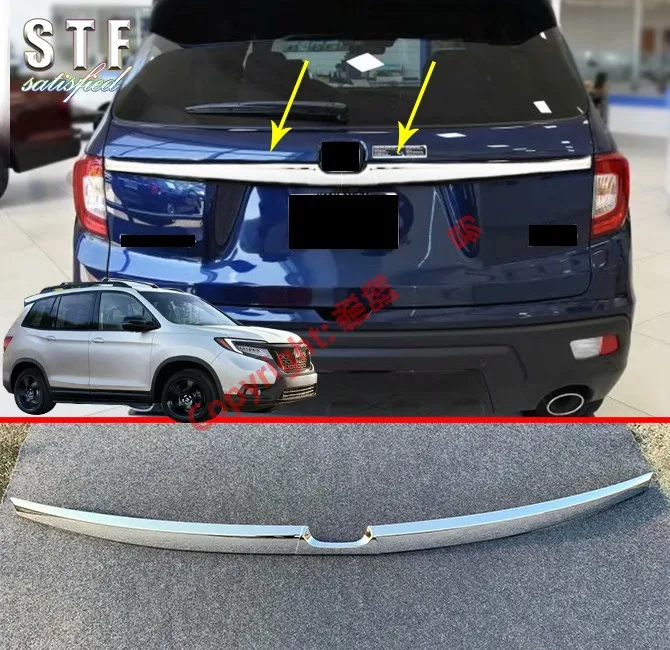 ABS Chrome Rear Trunk Lid Cover Trim For Honda Passport 2019 2020 Car Accessories Stickers