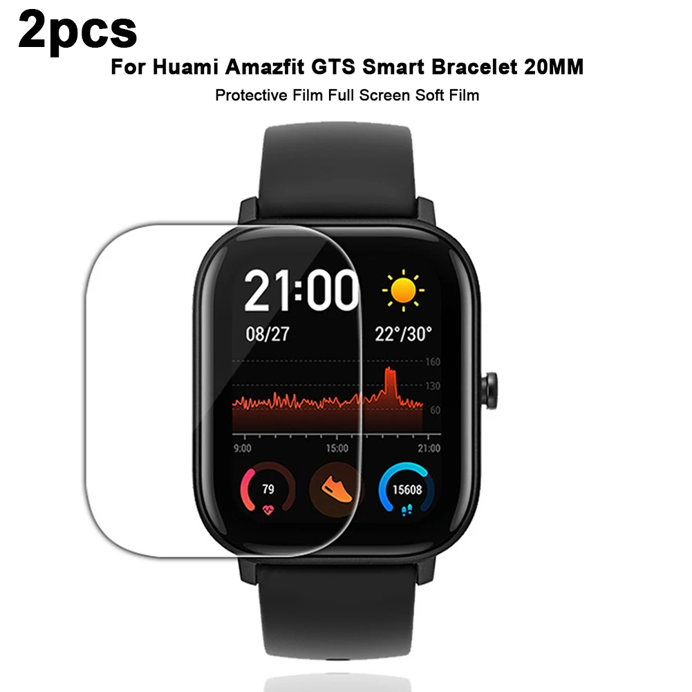 2 قطعة واقية ل Huami Amazfit GTS الزجاج اكسسوارات فيلم ل Huami Amazfit GTS غطاء كامل واضح لينة HD شاشة أحدث