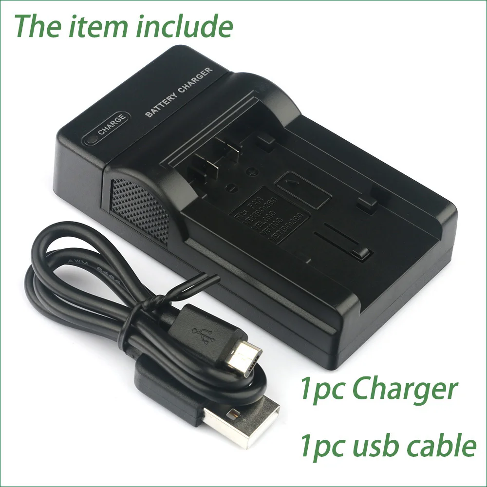 Battery Charger for Panasonic S005 S006 S008 DMW-BCF10 DMW-BCG10 DMW-BCK7 DMW-BMB9 DMW-BLC12 DMW-BLF19 DMW-BLH7