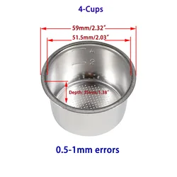 51mm 4-cups Coffee machine Filter Basket Non-Pressure for household coffee maker Kitchen accessories coffee machine parts