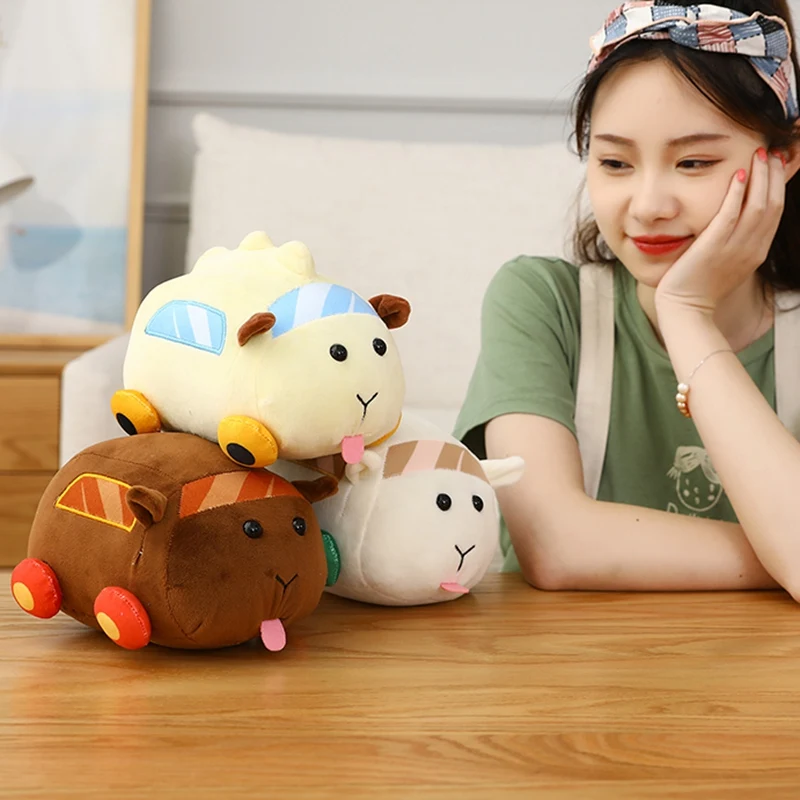 10/20cm PUI PUI Plush Toy Soft Stuffed Animals Pui Pui Molcar Plush Hot Japan Cartoon Mouse Lovely Guinea Pigs Car Pillow