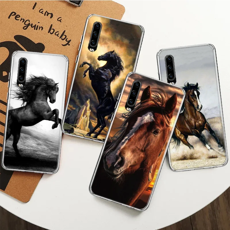 Horse Great Beauty Galloping Silicon Call Phone Case For Huawei P30 P20 P40 P50 P10 Mate 20 30 40 10 Lite Pro Casing Customized