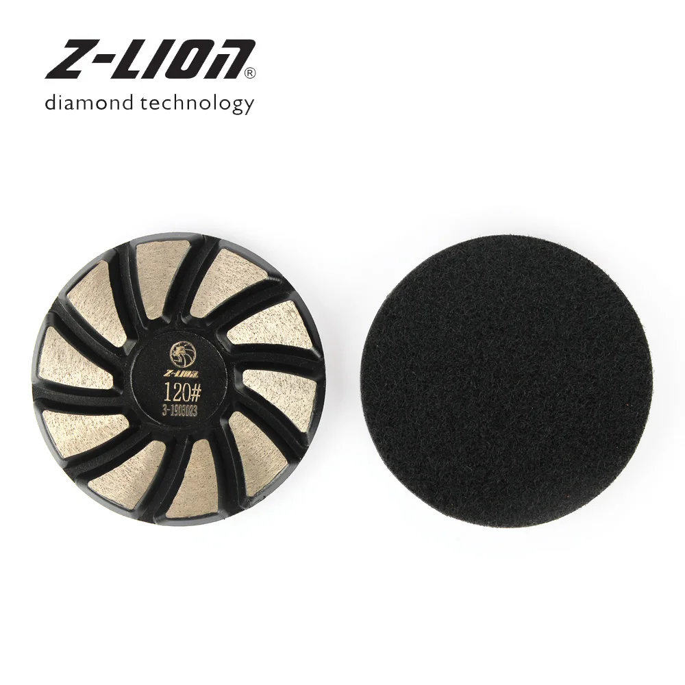 Z-LEAP 3 Inch 1PC Diamond Polishing Pad 75mm Concrete Granite Marble Floor Grinding Disc Metal Bond Turbo Segments Abrasive Tool