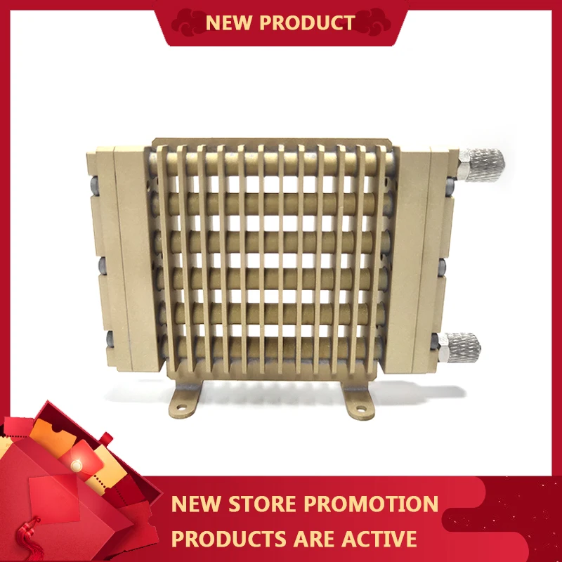 All-brass Welding Radiator 6-channel Oil Passage Hydraulic Model Accessories Excavator Loader Bulldozer Adult Toy Boy Toy