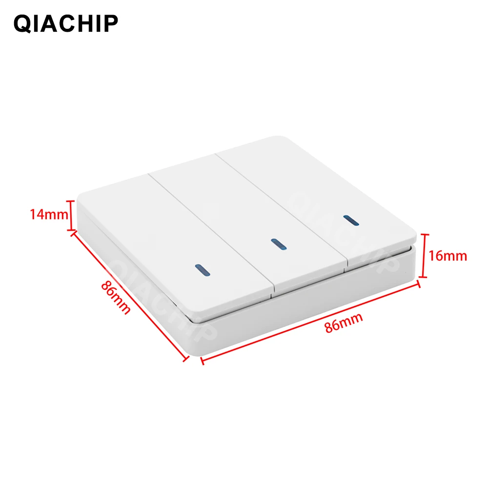 QIACHIP 433MHz Universal Wireless Remote Control 86 Wall Panel RF Transmitter Receiver 1 2 3 Button For Home Room Light Switch