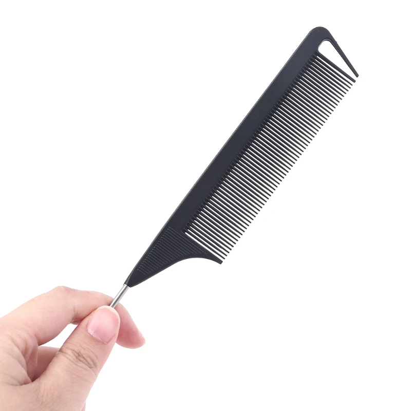 برو الأسود غرامة الأسنان دبوس معدني تصفيف الشعر نمط الشعر ذيل الفئران فرشاة تسريح الساخن