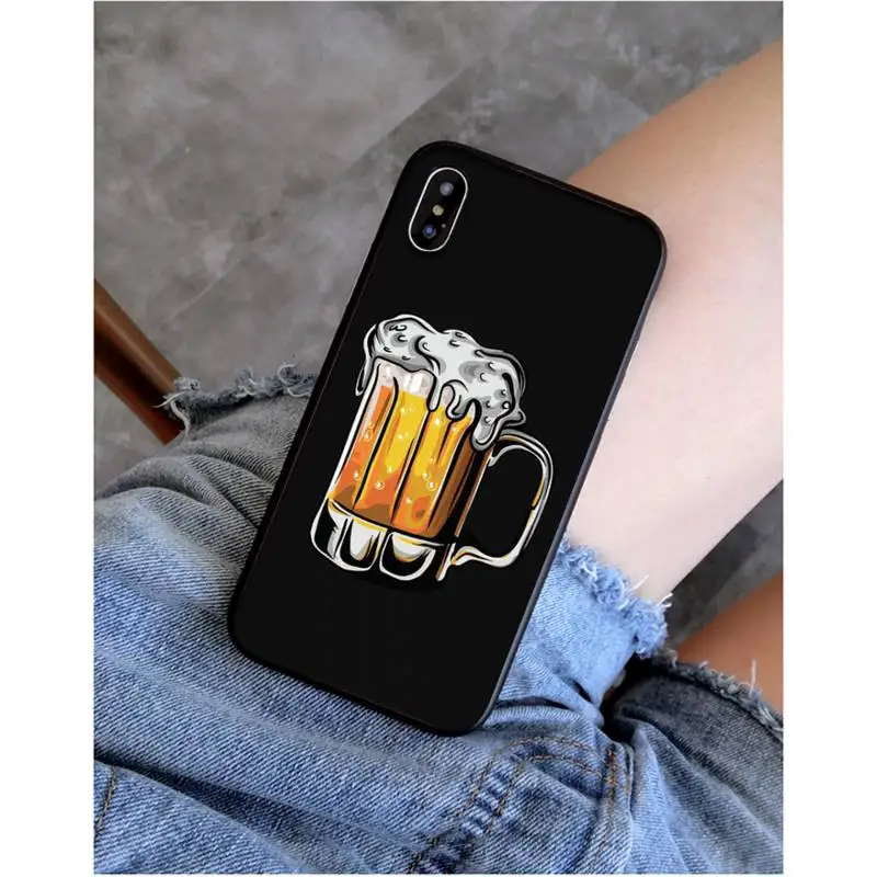 YNDFCNB for man beer mug with foam Phone Case for iphone 11 12 Mini Pro Max X XS MAX 6 6s 7 8 Plus 5 5S 5SE XR SE2020