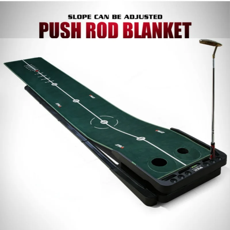 Indoor Golf Putter Trainer Training Mat Golf Putter Adjustable Slope