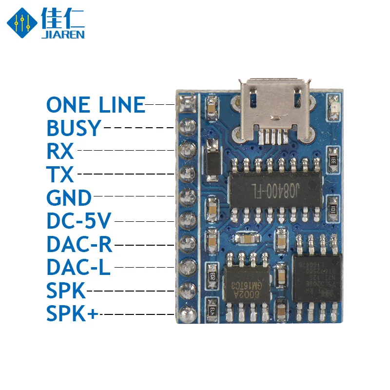 JQ8400-FL USB Programmable Motion Activated Recordable Greeting Card MP3 player Sound Module