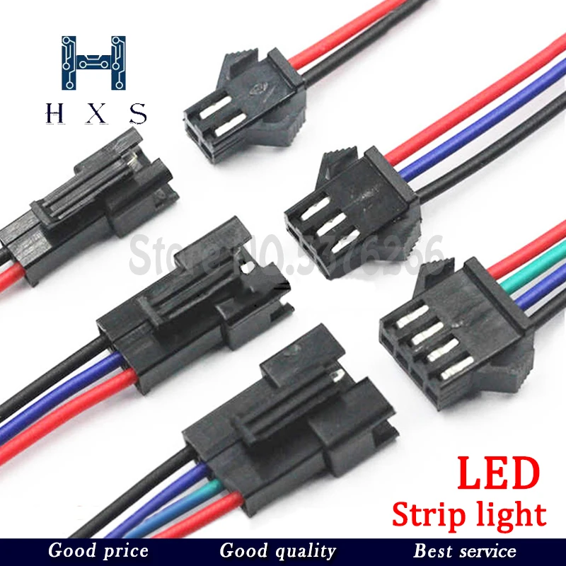 5pair~100pairs 3pin 4pin 5pin 6pin JST LED Connectors,Male And Female Connector for 3528 5050 RGB RGBW RGBWW LED Strip light