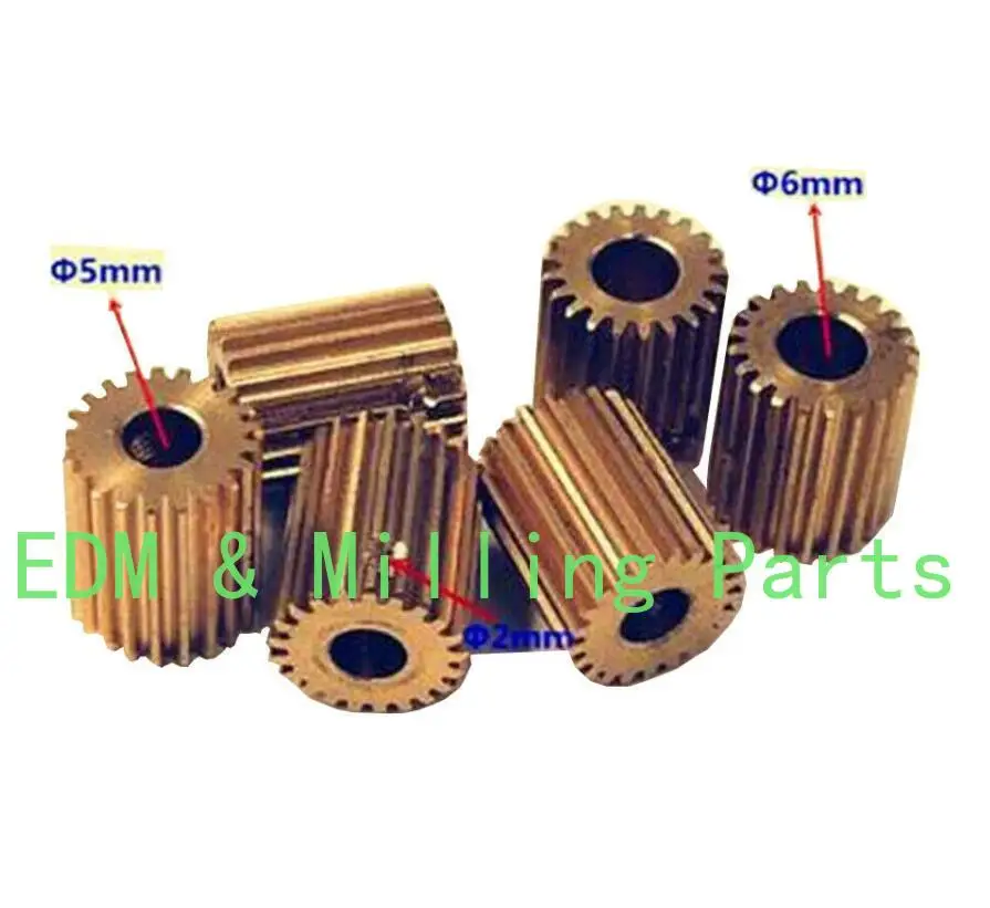 2pcs CNC Drilling Machine (EDM) Parts Motor Gear 21 Teeth Lnner Diameter 5mm Or 6mm For EDM Wire Cut Mill Part