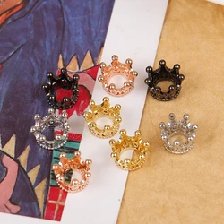 2pcs 1:12 Dollhouse Miniature Mini Metal Crown Model Toys Dolls Accessories Accessoires pour poupées