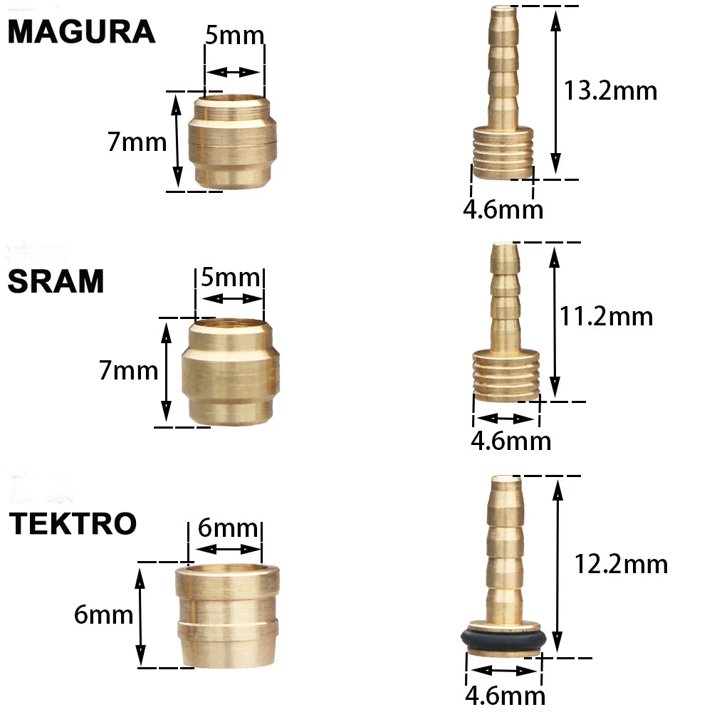 MTB Bicycle olive head Mountain Bike Hydraulic Disc Brake Needle Insert BH90/BH59/SRAM/MAGURA /TEKTRO Brake oil Hose For Shimano