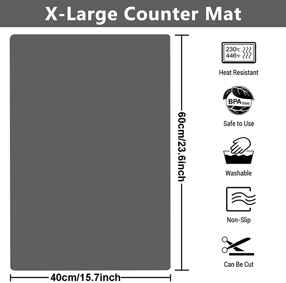 Hittebestendige Siliconen Keuken Teller Mat, Aanrecht Protector, Tafel Bescherming Mat, Werkbank Top Beschermende Teller Mat