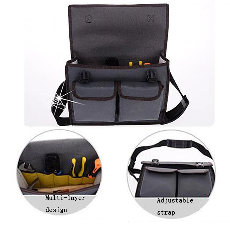 Multifuncional Bolsa de Ombro, Hardware Eletricista Tool Kit, Saco De Armazenamento, Impermeável, Desgaste, Oxford Pano, Engrossar Tool Kit