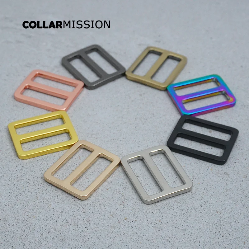 20pcs/lotRetailing Tri-Glid DIY accessory for 25mm sewing bag belt dog cat collar high quality plated metal buckle 8 colours