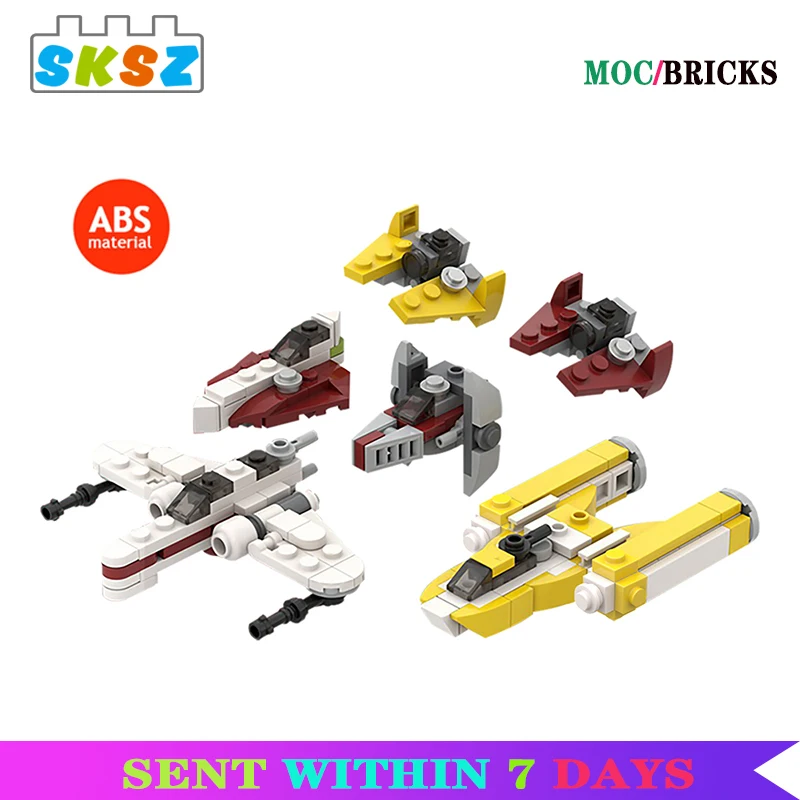 Micro Republic MIni Fighter MOC Building Blocks World Famous Space Moive Wars Series Simulation DIY Bricks Children Gifts Toys