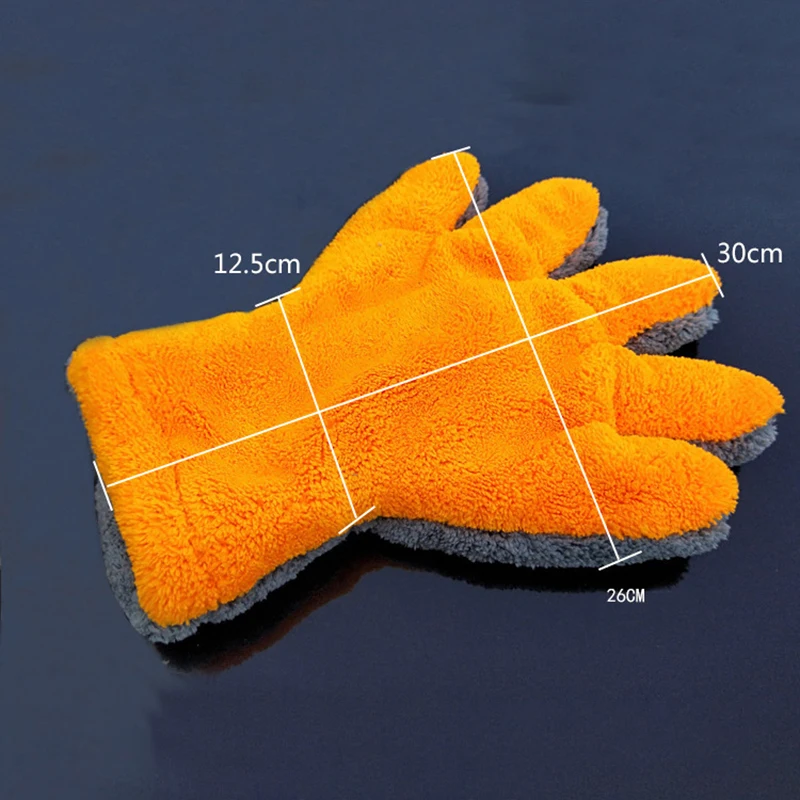 Polishing Wash Towels Plush Microfiber Washing Glove Coral Fleece Car Wash Gloves Car Wash Towels Cleaning Accessories images - 6