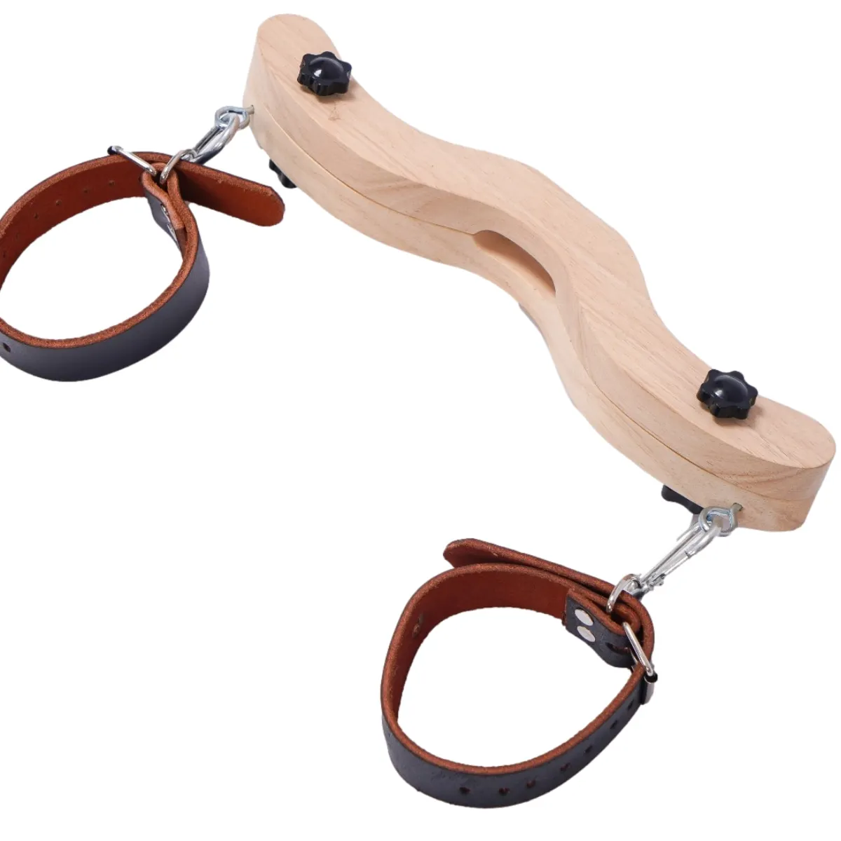 Black Wood BDSM Enforcer Humbler Set Cock & Ball Hand Anckle Cuffs Sex Toys for Man Scrotal Fixture CBT Ball Stretcher Smasher