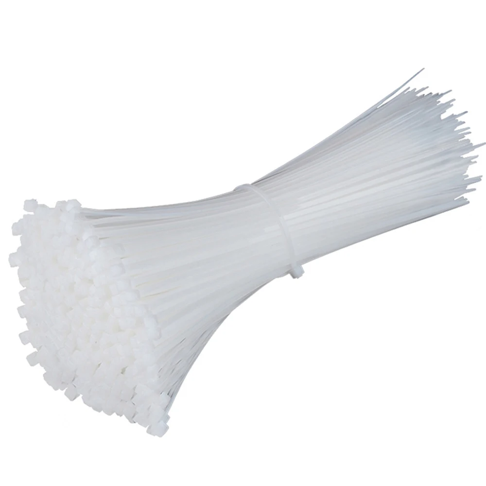 100PCS nylon cable tie self-locking plastic white fixed nylon cable tie plastic cable tie fixed cable tie 3x100 3x150 3x200