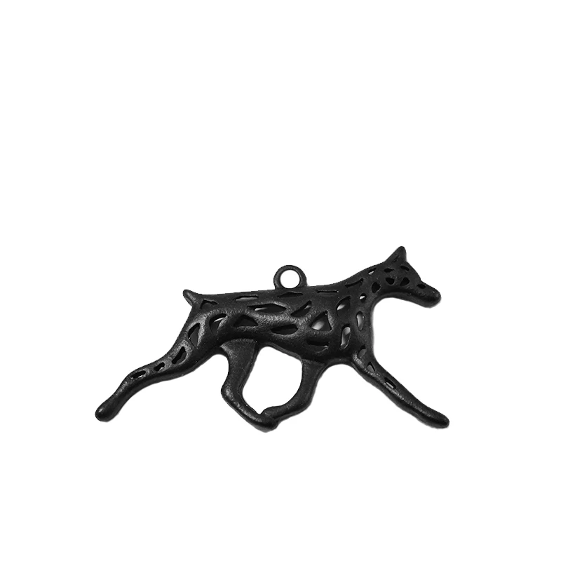 Drop Shipping Handmade Black 3D Doberman Dog Keychain Accessories Key Chain For Women Bag Charm Pendant DIY Key Rings Jewelry