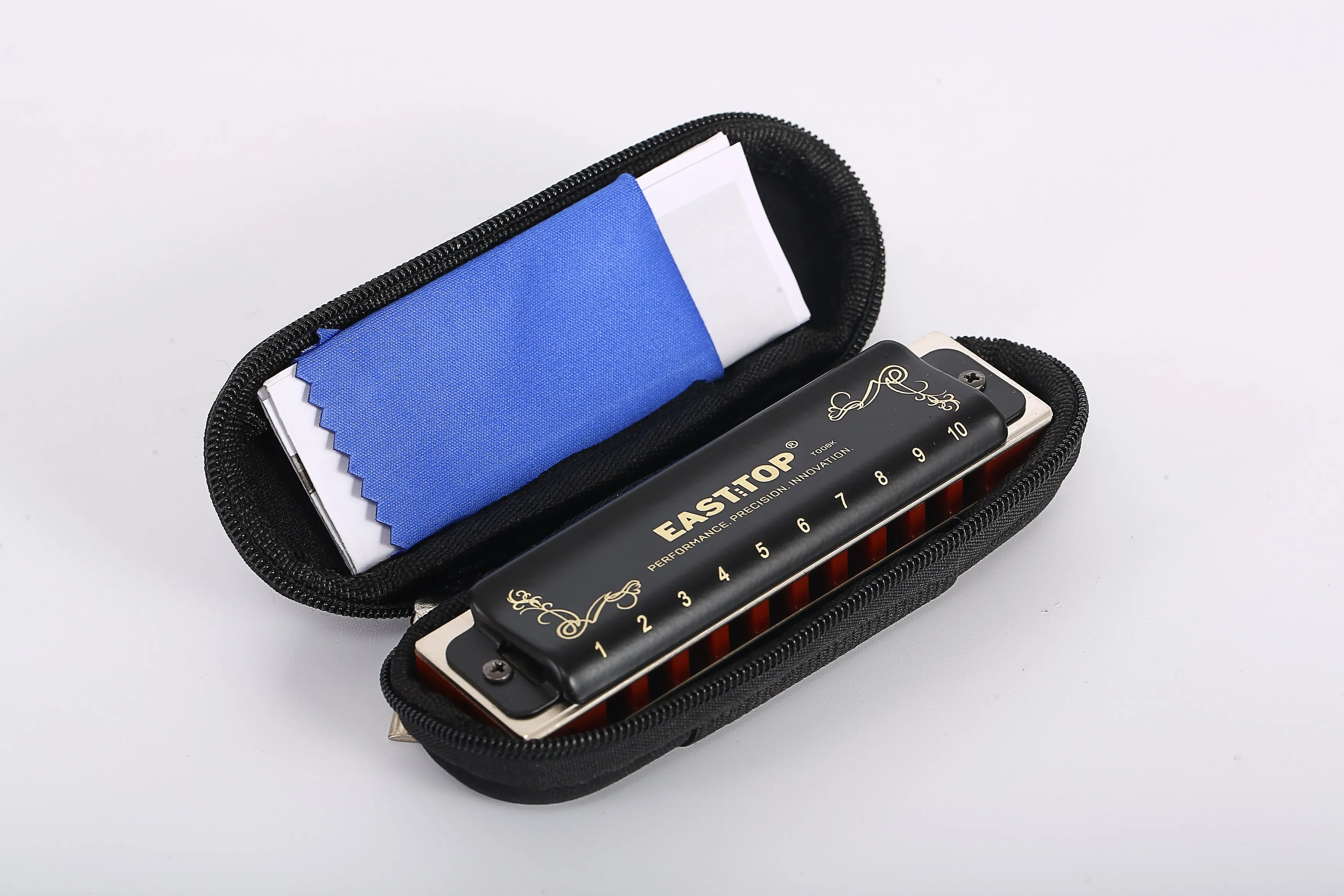 East top new T008K blues diatonic harmonica,professional harmonica,mouth organ,for beginner,player,gifts