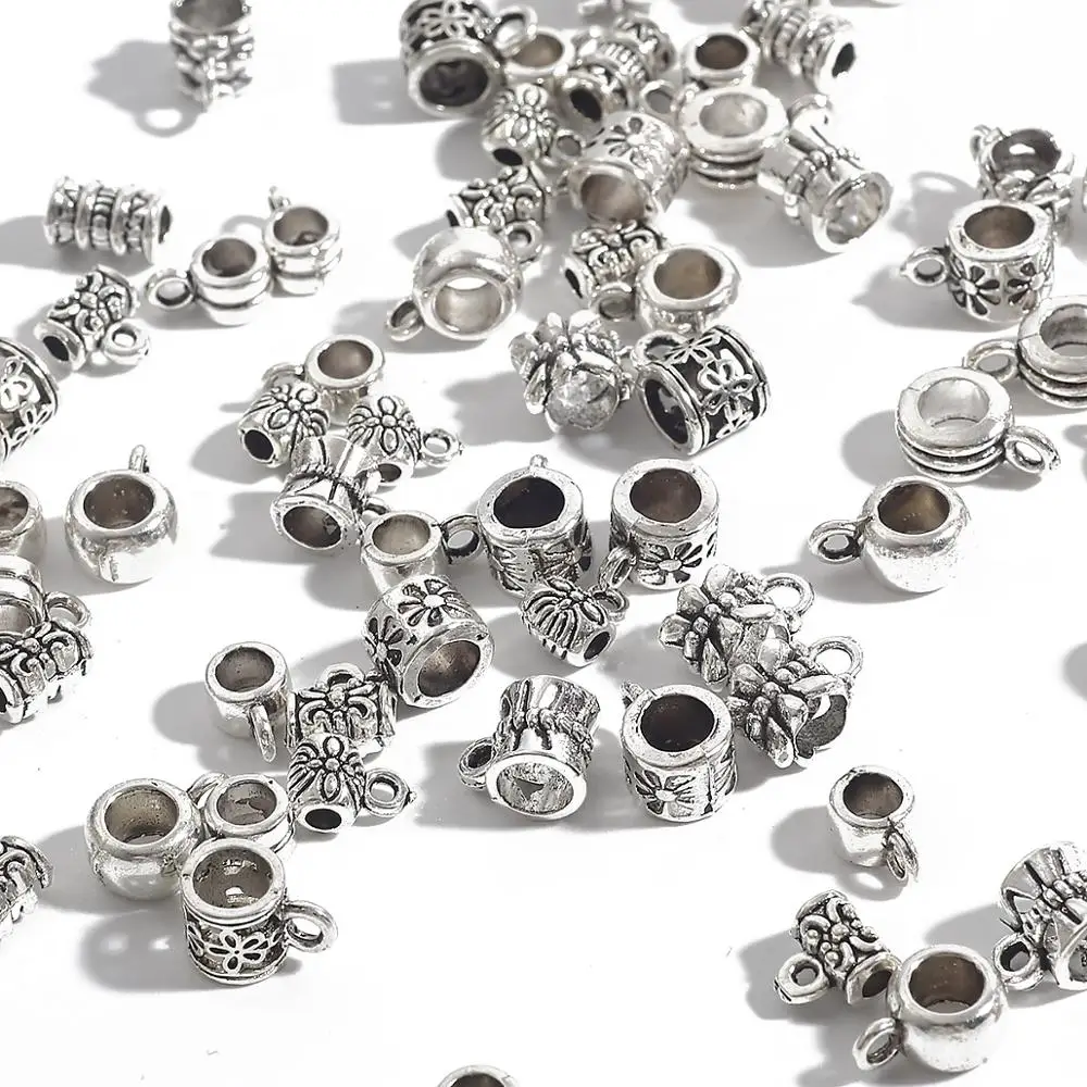 20Pcs/pack Cylinder Charms Vintage Plating Ancient Zinc Alloy Fine Trendy Pendant Charms Making