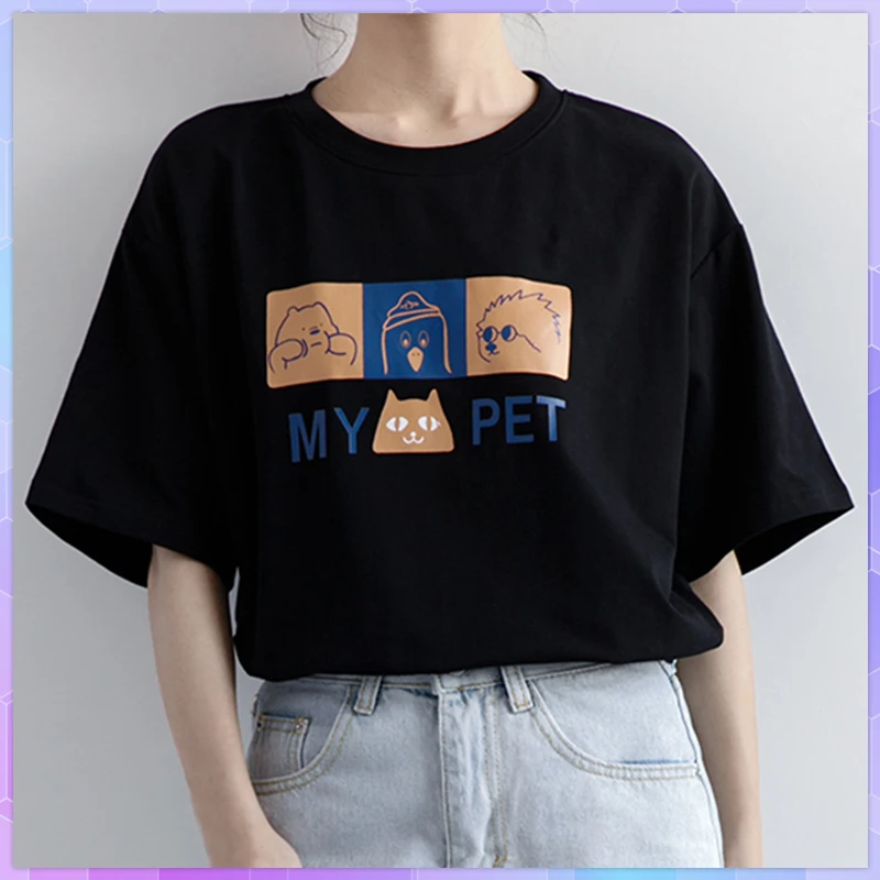 Fashion Summer Tops T Shirt Women Tshirt Cartoon Print Tshirt Graphic Tee Cute Women T-Shirt Female Tee Shirt Short-Sleeve Top