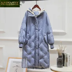 Women's Winter Down Jacket Woman Parkas 2021 Korean Thick Warm White Duck Down Coat Female Jakets Coats Hooded Hiver 8012