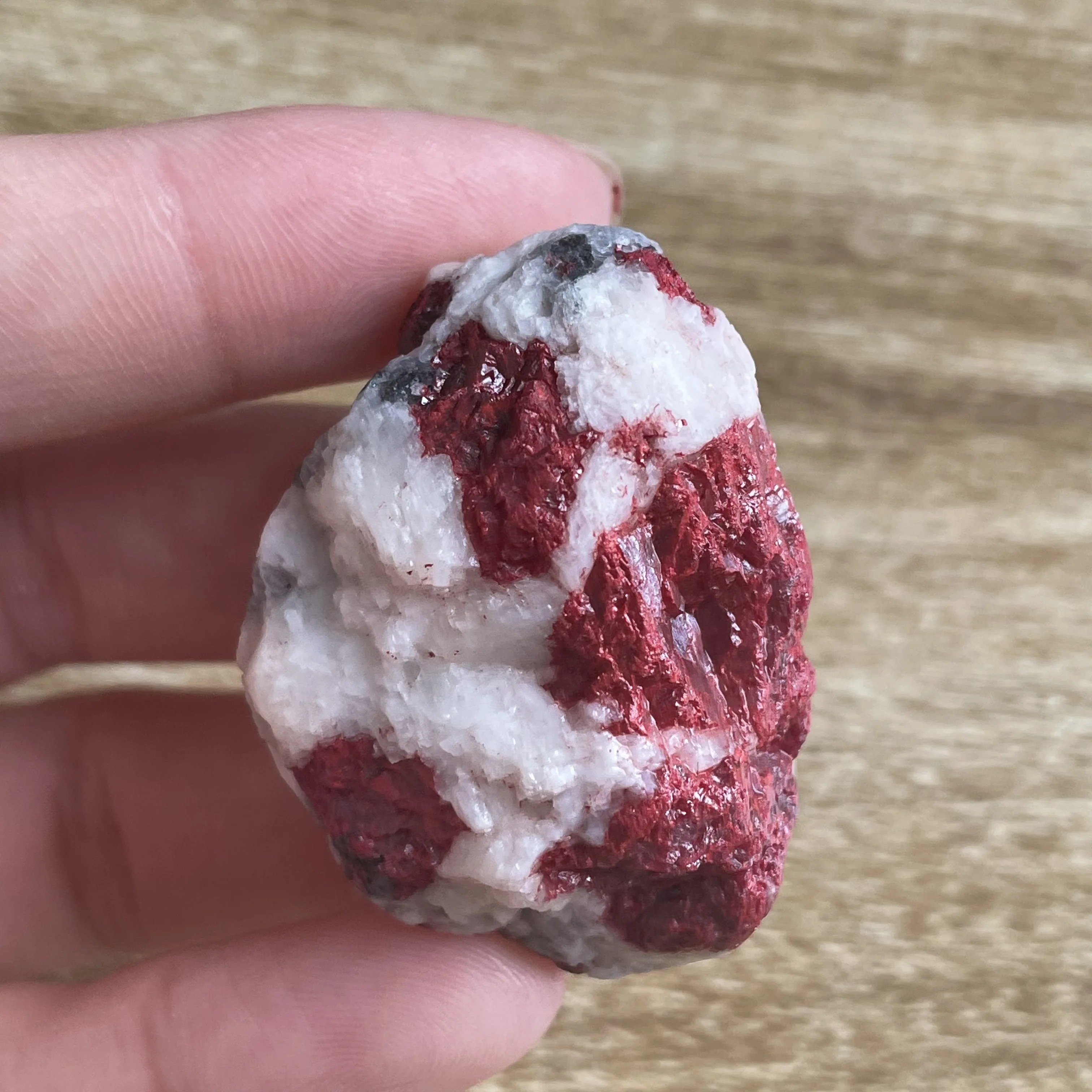 Natural Plum Blossom Cinnabar Quartz Rough Crystal Raw Gemstone Decor