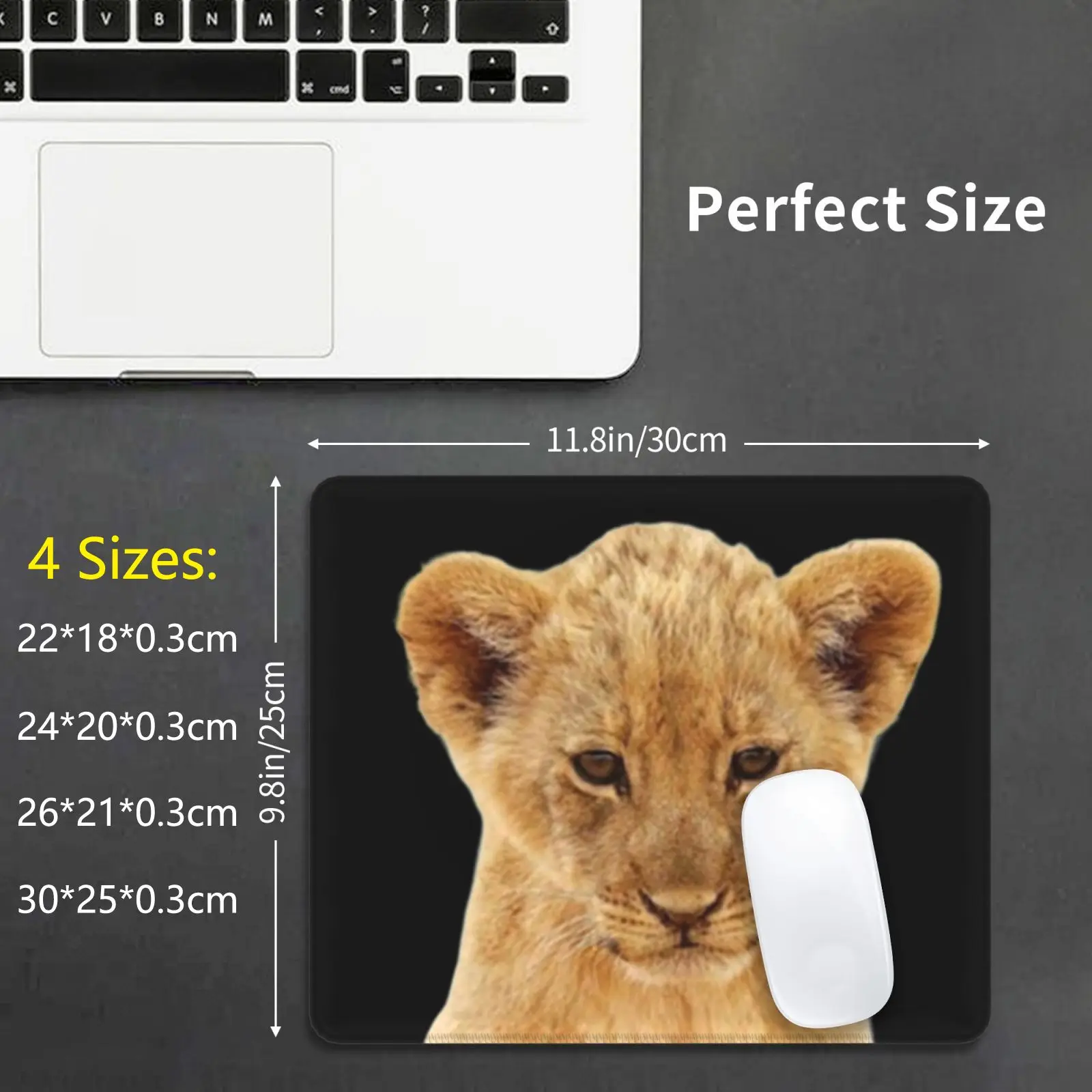 Lion Cub Mouse Pad DIY Print Lion Cub Cute Lion Baby Lion Lioness Lion King Adorable Nature Wild Baby