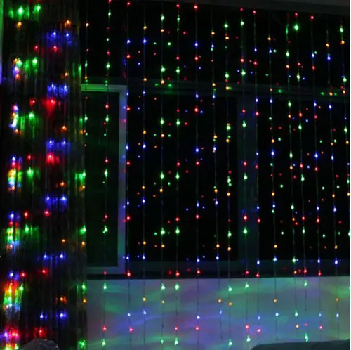 3M X 2M Water flow effect curtain led waterfall string Light Christmas Xmas Wedding Party Background Lamp Decoration