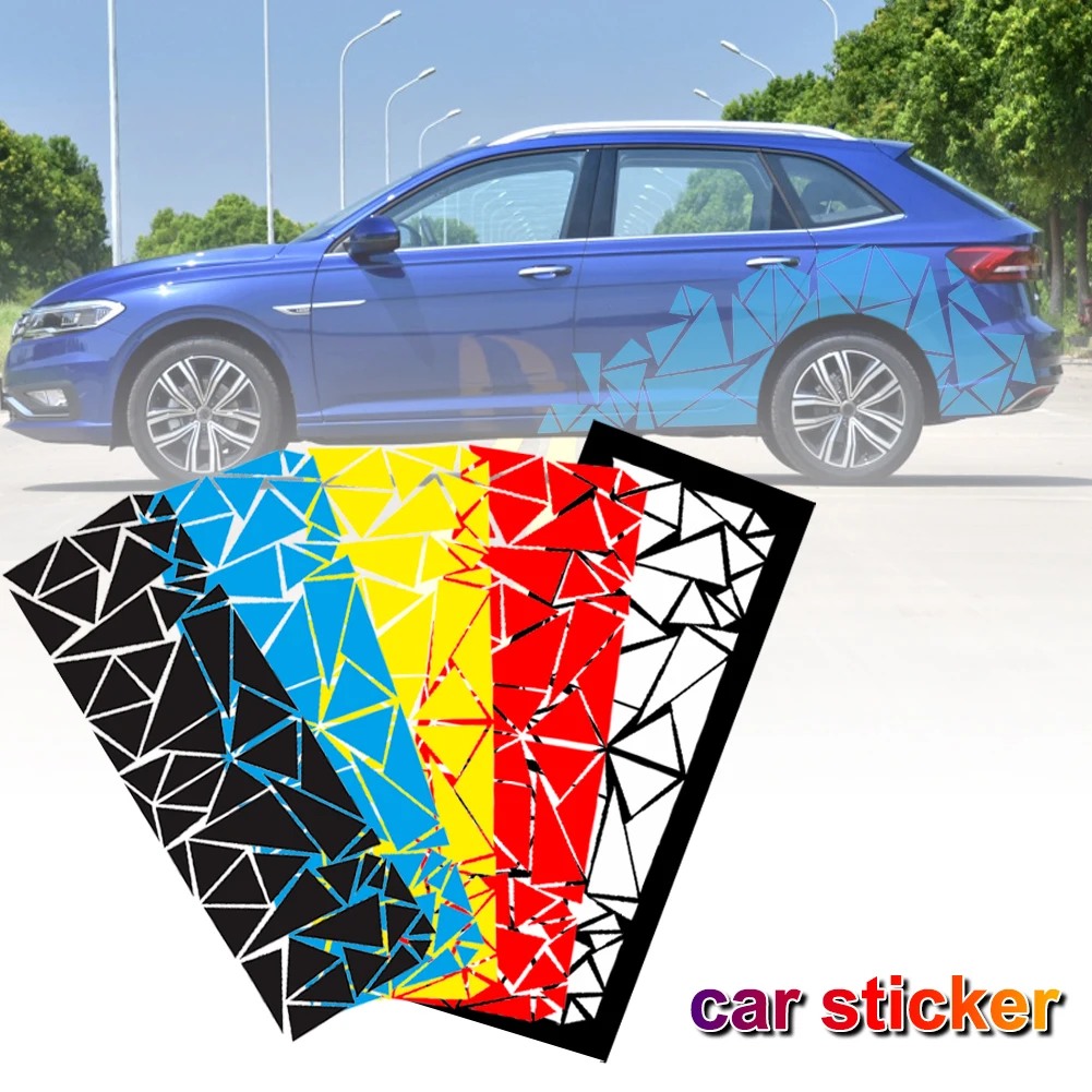 

200x60cm Matte Black Car SUV Truck Decoration Stickers Triangle Vinyl Decal Car Styling Accessories High Quality Car Stickers