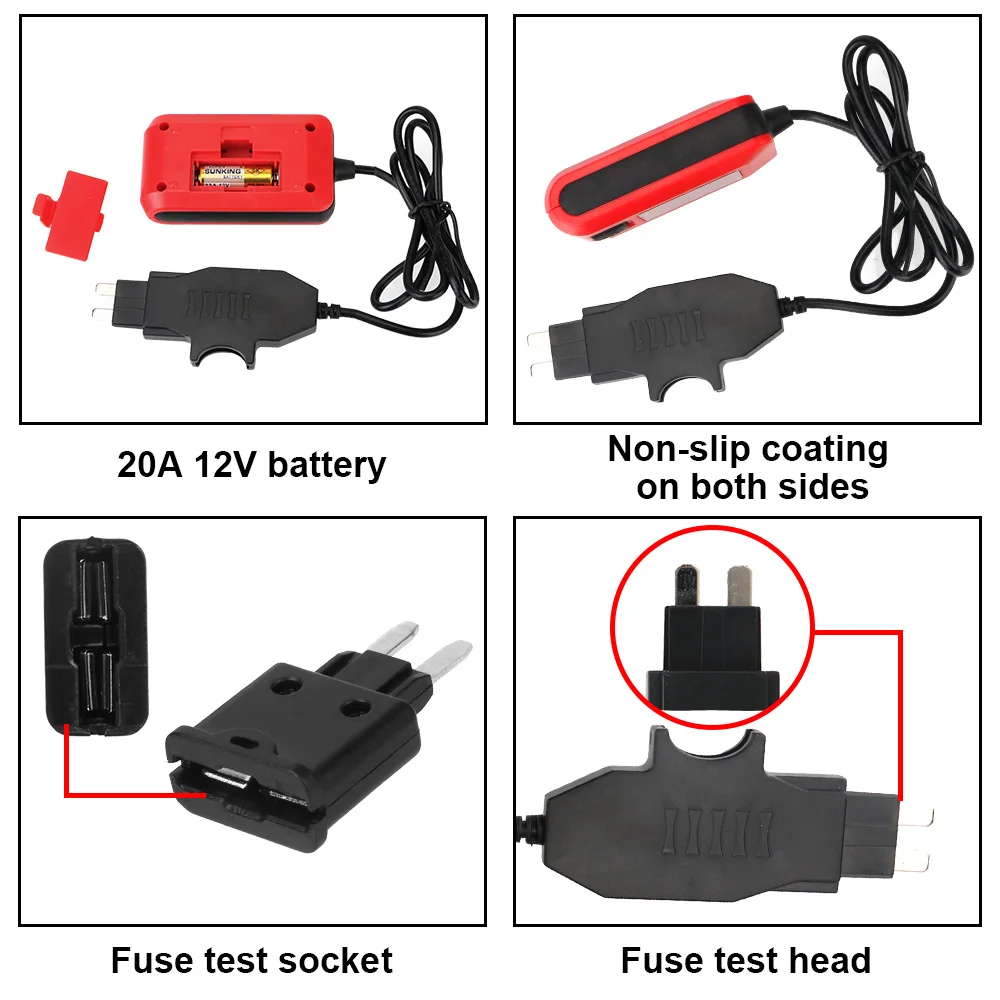 12V Range 0.01~19.99A Car Circuit Tester Current Test Fuse Diagnostic Tool Repair Detector Galvanometer Automotive Accessories